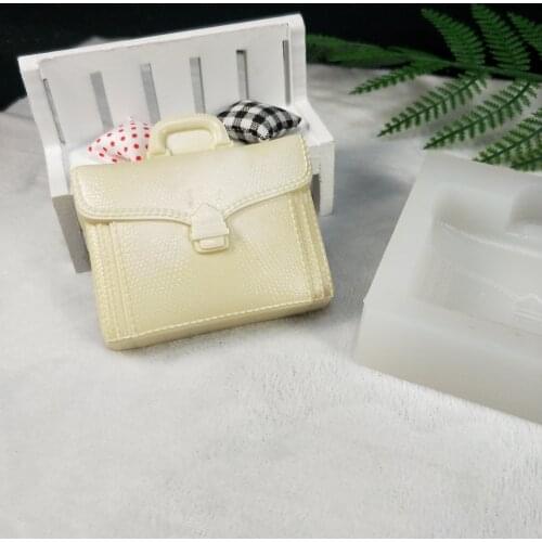 QT0261 PRZY Soap Molds Handbag, Bag, Briefcase Molds Gypsum Chocolate Candle Molds Soap Mould Silicone Mold Clay Resin