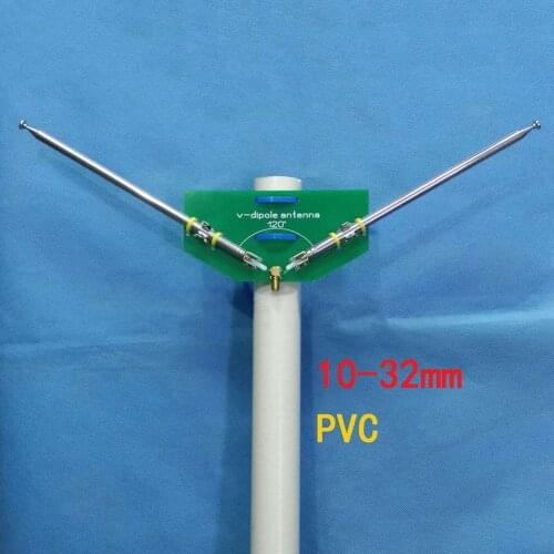 1PC V-Dipole Telescopic Aerial 120 Degree Dipole Pull-Rod Antenna 78M-1GHz SMA Header For AM FM Radio Receiver