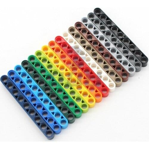 High-Tech Part 1x9 Thick Liftarm 40490 Race Off-Road Construction Vehicle Plane Model EV3 Set Bulk Accessory MOC Building Blocks