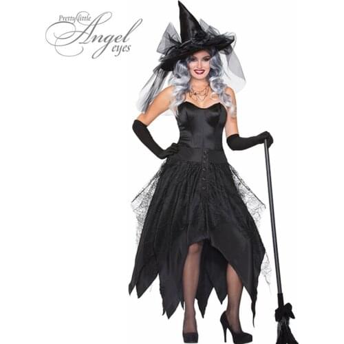 New Halloween Witch Death Hell Cosplay Costume Women Dress witch costume witch roleplay halloween witch COS costume female Demon