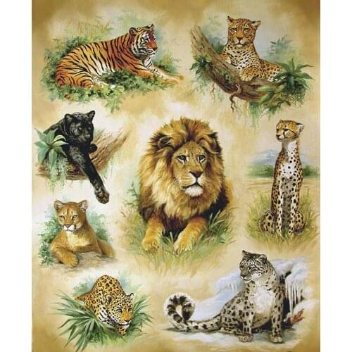 Animal World Lion DIY Diamond Painting Cross Stitch 5D Diamond Embroidery Square/round Mosaic Home Decor Painting