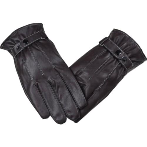 Winter Men Women Cycling Gloves Full Finger Leather Gloves Waterproof Windproof Antiskid Touch Screen Ski Outdoor Sports Mitten