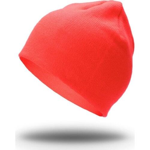 Winter Hat Men Women 2021 Fashion Knitted Thick Warm Brimless Fur Cap Outdoor Ski Couples Knitted Woolen Pure Color Thread Hats