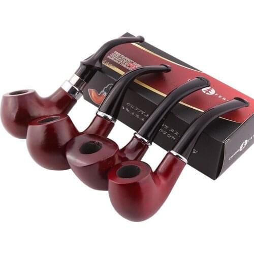 1pcs Classic Resin Imitation wood Pipe Handmade Tobacco Pipe Men Smoking Pipe Smoke Pipe