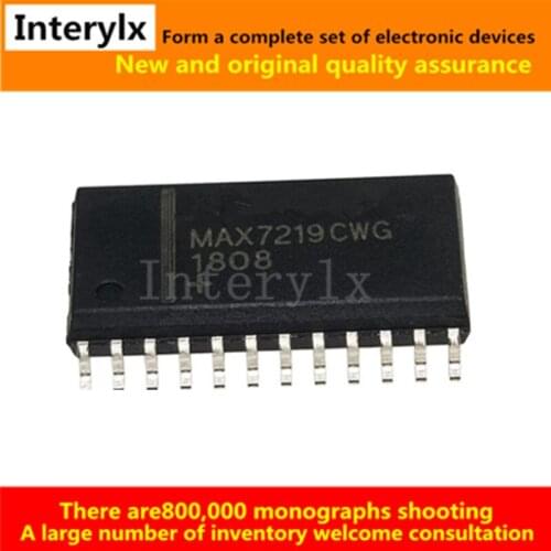5Pcs MAX7219CWG MAX7219EWG MAX7221CWG SOP-24 MAX7219 MAX7219 MAX7221 The LED Driver Chip