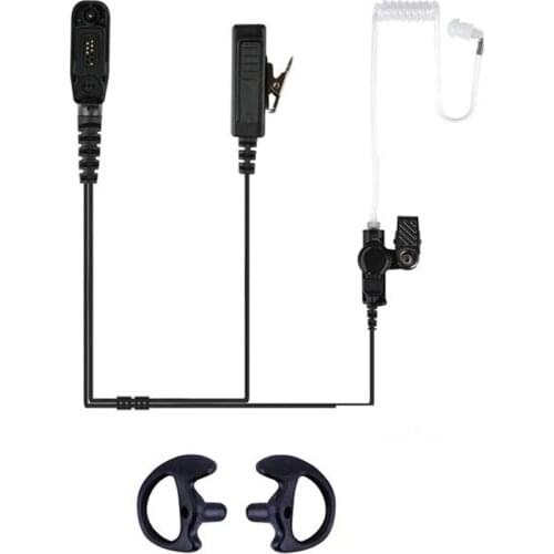 Acoustic Air Tube PPT Mic Earpiece Headset for Motorola APX4000 APX6000 APX7000 APX 8000 XPR6350 XPR6550 Radio Walkie Talkie