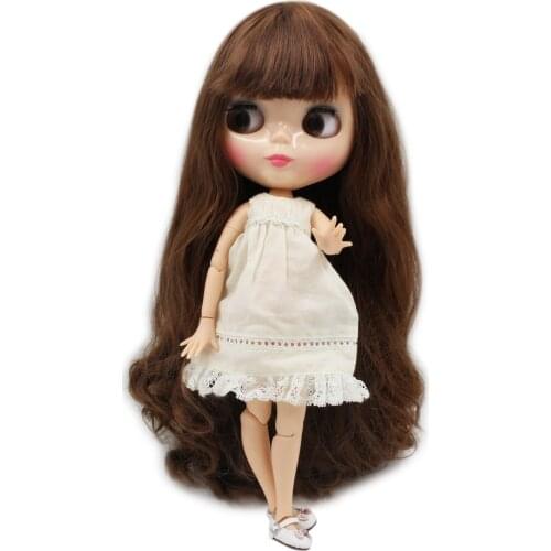 ICY DBS Blyth bjd 1/6 dolls brown with gold long curly hair natural skin joint body BL9158/0635