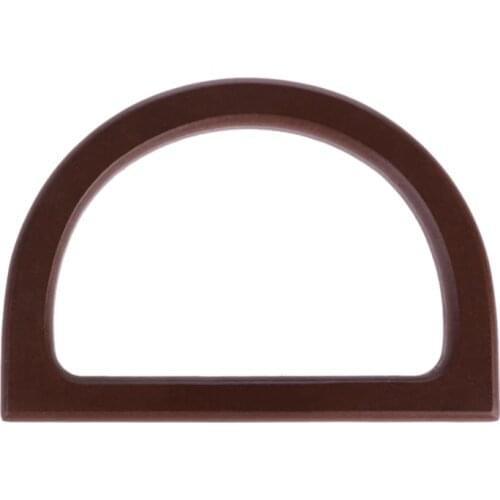 12X8.5cm Brown Wooden Dee Top Handles For Sewing Bag, Handle Handle Bag Handles Wood Handicraft Material Free Shipping