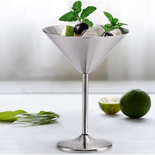 Stainless Steel Creative Goblet Champagne Cup Wine Glass Cocktail Glass Creative Metal Wine Glass Bar Vodka Whisky Restaurant