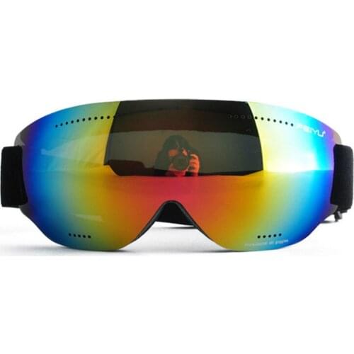Outdoor Women Men Lightweight Ski Goggles Anti-fog UV Ski Eyewear Skiing Snowboarding Cycling Goggles Single Lens Snow Glasses