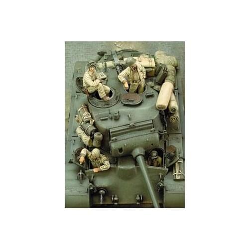 1/35 Scale Unpainted Resin Figure US tank crew 4 figures collection figure