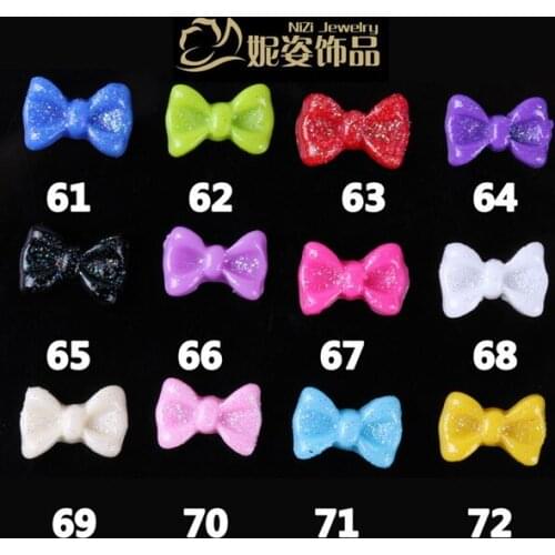 New 200pcs 11x8x3mm 3D beauty Glitter bowknot nail decoration free shipping