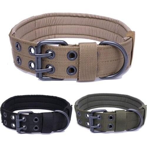Dog Collar Five Gear Adjustment Puppy Pet Cat Medium Large Dogs Collars Outdoor Training Military Tactical Dog Accessories