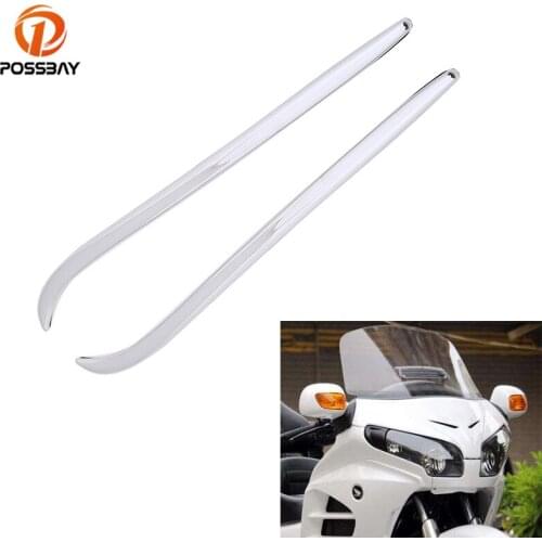 POSSBAY Front Fairing Headlight Decoration Motorcycle Eyebrows Trim for Honda Goldwing GL1800 2001 2002 2003 2004 2005-2011