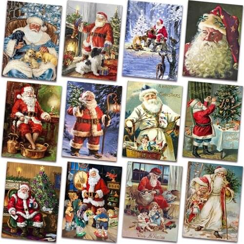 Full Round Diamond painting Christmas Full Square Diamond mosaic Santa Claus 5D DIY Diamond embroidery Cross stitch new Year