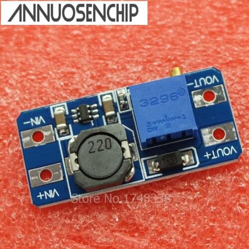 2PCS MT3608 DC-DC Adjustable Boost Module 2A Boost Plate Step Up Module Micro USB 2V-24V to 5V 9V 12V 28V LM2577 Replace XL6009