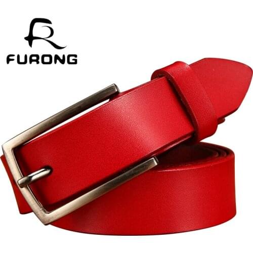 Vintage Style Womens Belt Black 3 Color Cow Genuine Leather Ladiess High Quality Belts For Women Square Buckle Female Gifts