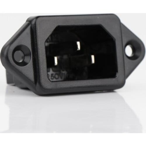 YTER AC FI-07(R) IEC Inlet Socket Rhodium Plated HIFI Power socket IEC320 C14 Male Power Socket Inlet Connector