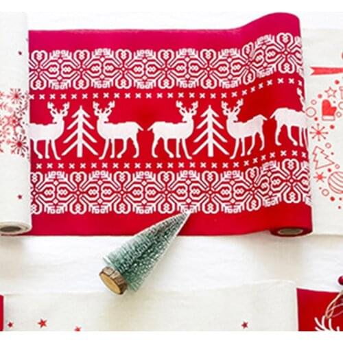 Christmas Themed Table Runner Printed Tablecloth Home Restaurant Dining Table Runner