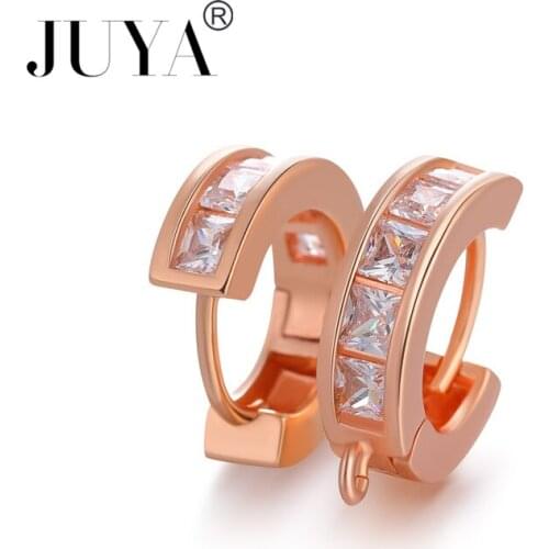 Oorbellen maken luxury zircon crystal earrings hooks findings diy earrings jewelry women accessories bijoux femme earring parts