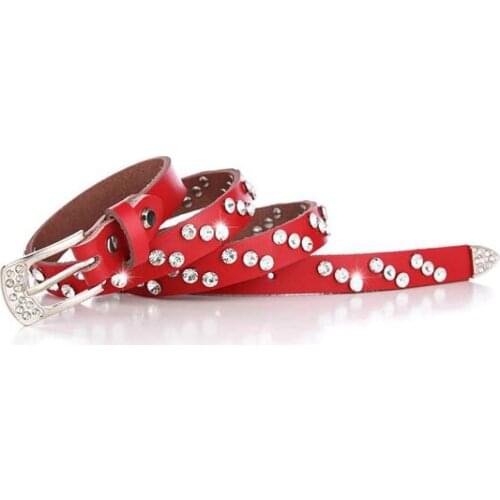 Hot style Full Diamond Wide Collar Punk Round Goth Choker Harajuku Summer Cool Leather Pin Buckle Alloy Belt Garters For Women