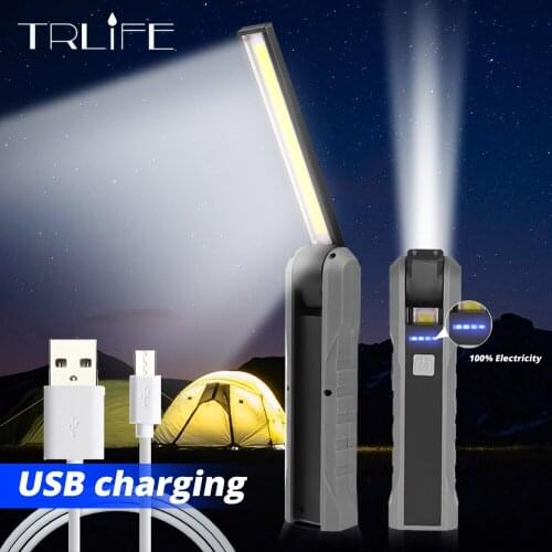 LED COB Rechargeable Movable Work Lights Multi-functional Folding Emergency Lights Inspection Lamp LED Portable Worklight