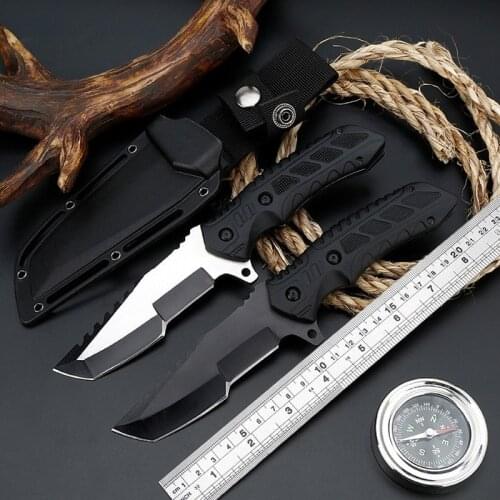 Tactical High Hardness Field Survival Multi-function Hunting Knife Outdoor Knife Portable Small Straight Knife Gadgets for Men