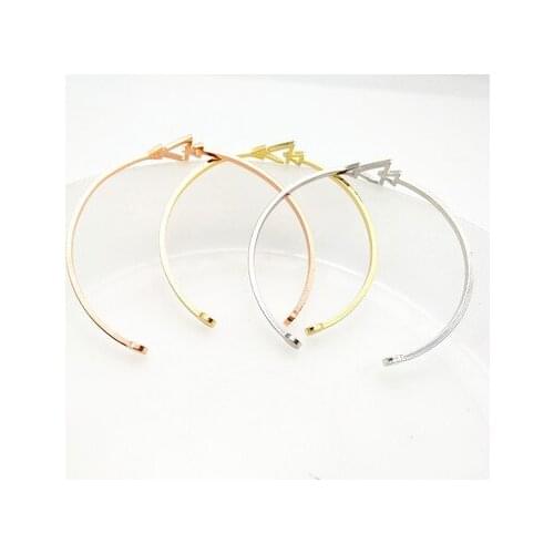 Triangle Charm Bangles Fashion Woman Bracelet Argent For Girls Party Luxury Jewelry Gifts