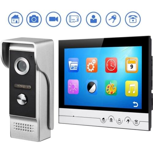 Intelligent video doorbell 7/9 inch color HD video intercom doorbell support photo video doorbell kit