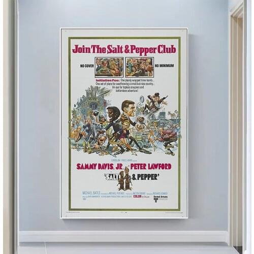 V0794 Salt and Pepper Vintage Classic Movie Wall Silk Cloth HD Poster Art Home Decoration Gift