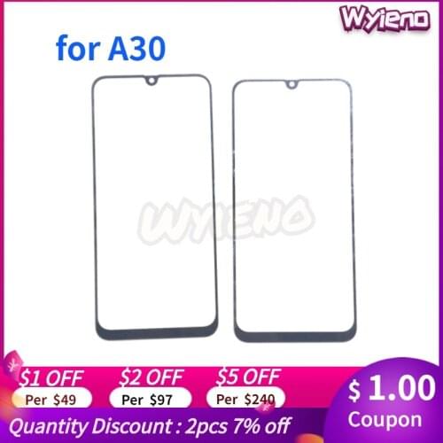 Wyieno 50Pcs/Lot A305F Outer Glass Panel For Samsung A30 Glass Lens Screen ( Not Touch Screen Sensor ) Tracking