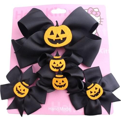Pet hairpin supply Dog Halloween bowknot hairpin pet accessories dog grooming 10pcs