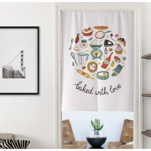 Door Curtains Fabric Linen Cotton Blackout Curtains For Livign Room Bedroom Bathroom Doorway Curtains For Kitchen Decor Curtain