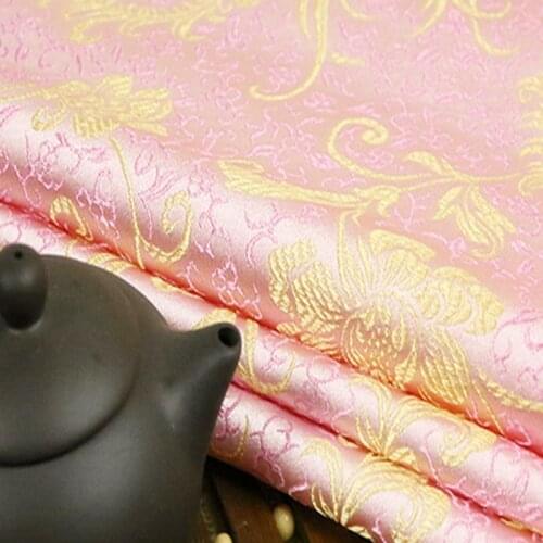 Beautiful Pink Feathers Brocade Fabric Jacquard Apparel 50x72cm Costume patchwork fabric Home Decor Upholstery Furnishing Curtai