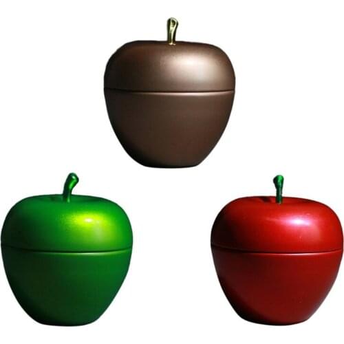 Apple Shaped Mini Tin Tea Suger Candy Sealed Coffee Storage Box Metal Case Wedding Favor Organizer Container