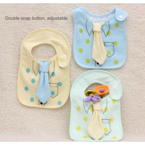 1Pcs Infant Bib Adjustable Baby Bibs Plastic Waterproof Lunch Feeding Bibs Baby Cartoon Tie Feeding Cloth Drool Bibs