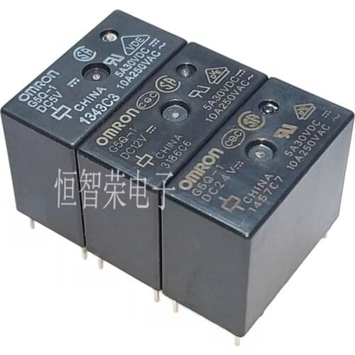 10PCS/Lot Power Relay G5Q-1-DC5V DC12V DC24V 10A 5PIN Open And Close