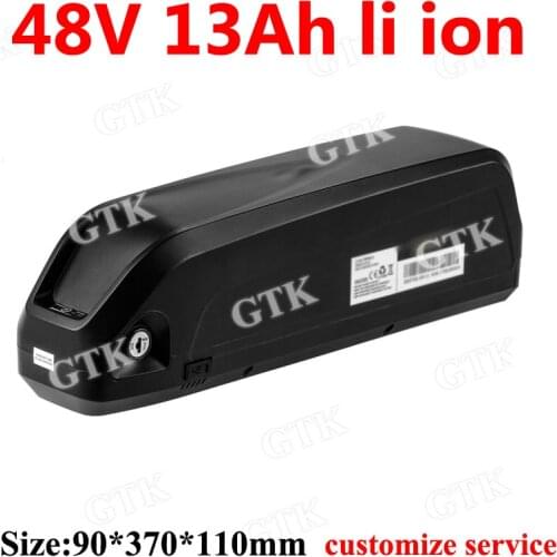 18650 hailong lithium ion battery 48v 13ah 30A discharge for electric scooter 1000w 1200W e bike Electric Bicycle + 3A Charger