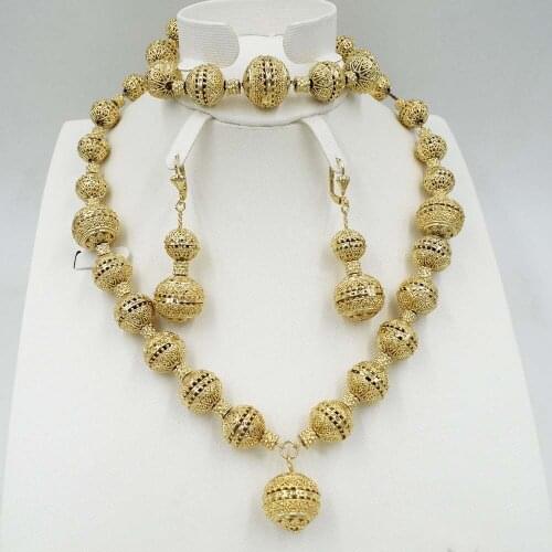 2017 Fashion Bamboo Shape African Beads Jewelry Set Exquisite Flash Dubai Jewelry Set Nigerian Wedding Bridal Bijoux