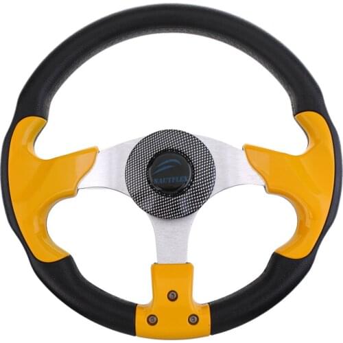 Fashion Deluxe Marine Steering Wheel for Boat Yacht Speedboat Rib Tender Dinghy - 3 Spoke, 315mm Diameter