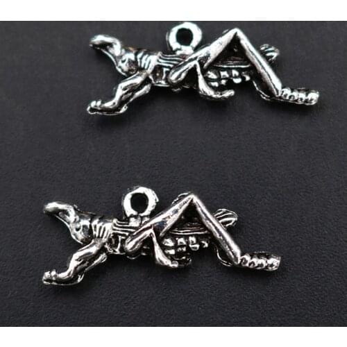 8Pcs 23*8mm Animal Grasshopper locust Charms Antique Silver Color Tone Pendant Findings Diy Accessories Handmade Jewelry Makeing