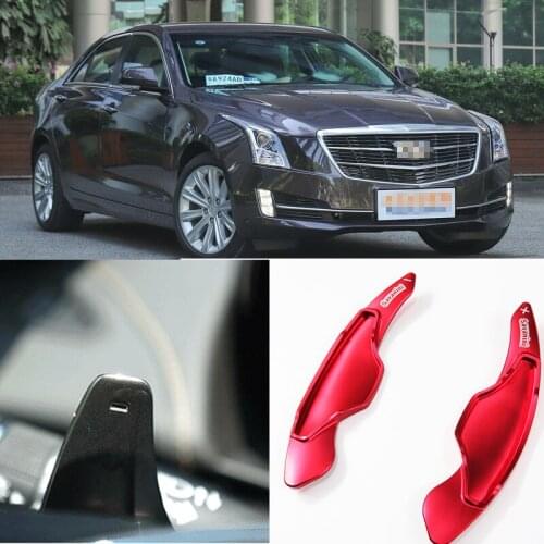2pcs Steering Wheel Aluminum Shift Paddle Shifter Extension For Cadillac ATS-L 2014-2018 Car-styling