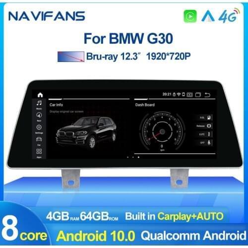 10.25" 8Core 4+64 Car Dvd Multimedia Player GPS Navigation for BMW 5 Series G30 2018 EVO Support IDrive Radio Carplay Android 10
