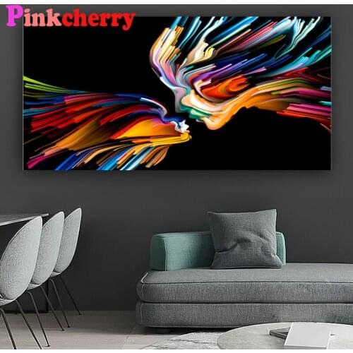 Large Abstract Kissing 5d diy diamond Painting Mosaic diamond Art Forest Painting Wall Picture for Living Room