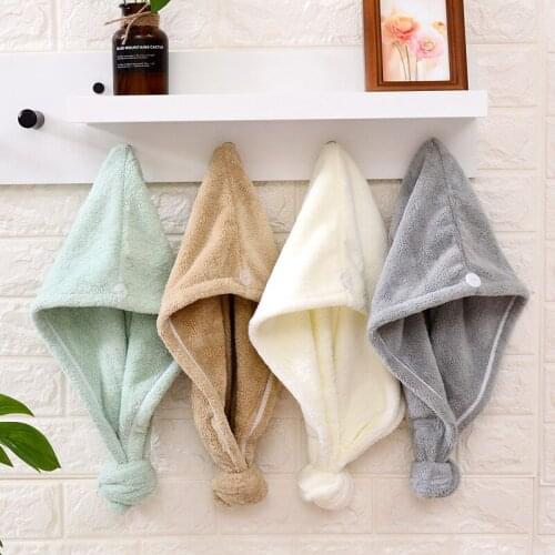 Dry Hair Cap Home Daily Use High Density Coral Velvet Absorbent Quick Drying Long Hair Headcloth