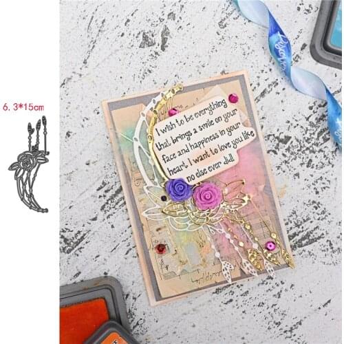 CH 2021 New Arrival Beautiful Flower Pedent Dies Metal Cutting Dies Embossing Scrapbooking Stencil Craft Cut Dies For DIY Card