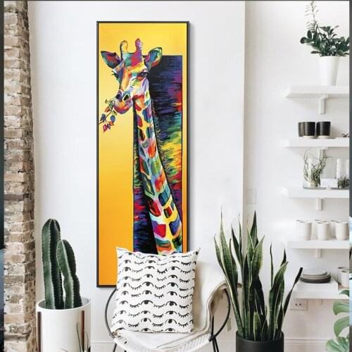 Colored Giraffe Diamond Embroidery Animals diiy diamond painting mosaic cross stitch sets needlework,Christmas home decor Gift