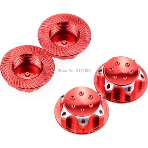 DHL 100bag 4pcs/bag 17MM Dust Lock Nut Adapter For 1/8 Buggy/Truck WHEEL RC HPI LOSI HB AE MUGEN TEAM C