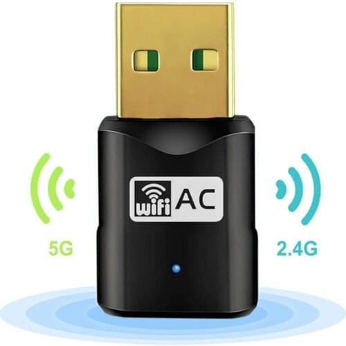 USB Dual Band Wireless Network Card 600M Mini Dual Frequency 2.4G/5.8GHz Wireless Wifi Receiver Transmitter USB WiFi