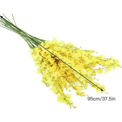 Artificial Dancing Orchid Winter Jasmine Simulation Flower For Home DIY Tool 95cm Multifunction Hotel Bedroom